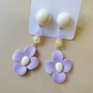 Luninana Earrings - Purple Flower Earrings XJ007