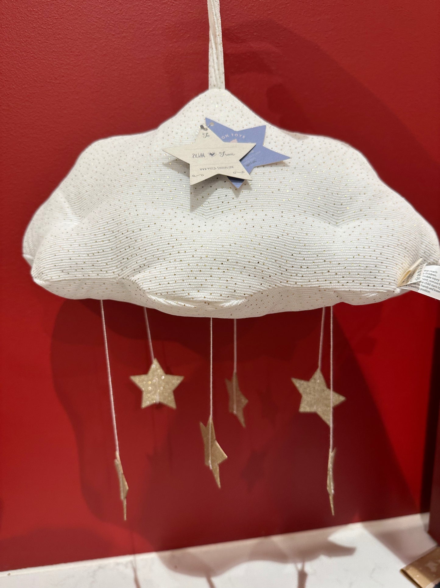 Cloud Corduroy White With Star 34cm