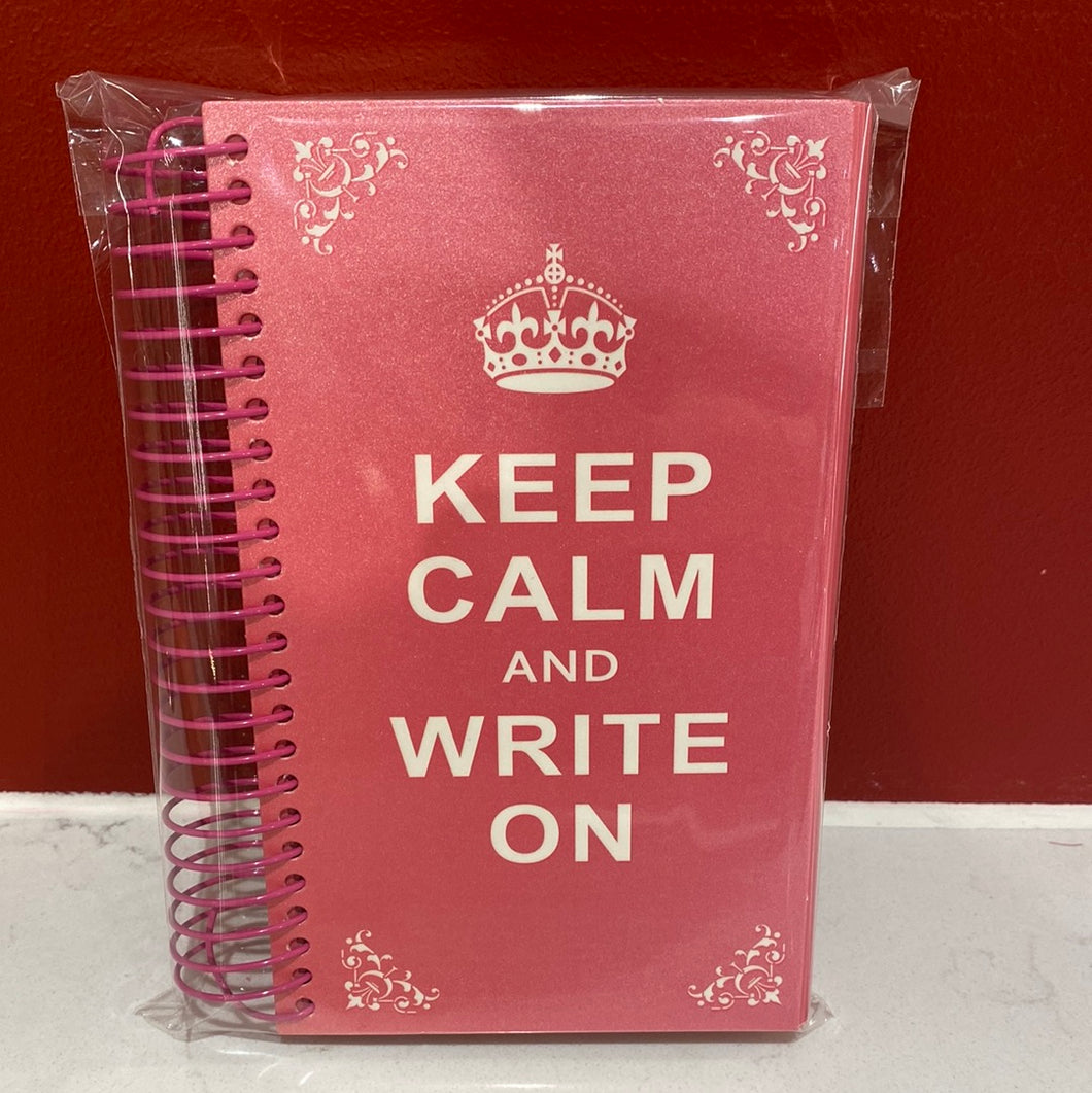 Keep Calm and Write On - Notebook - Dark Pink