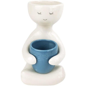 Urban Products Person Holding a Pot Planter Dusty Blue 20cm