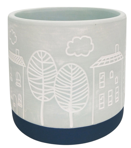 Urban products Bree Planter Blue Med 14cm