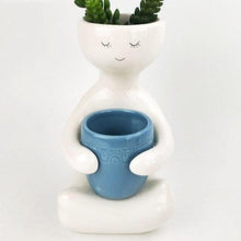 Load image into Gallery viewer, Urban Products Person Holding a Pot Planter Dusty Blue 20cm
