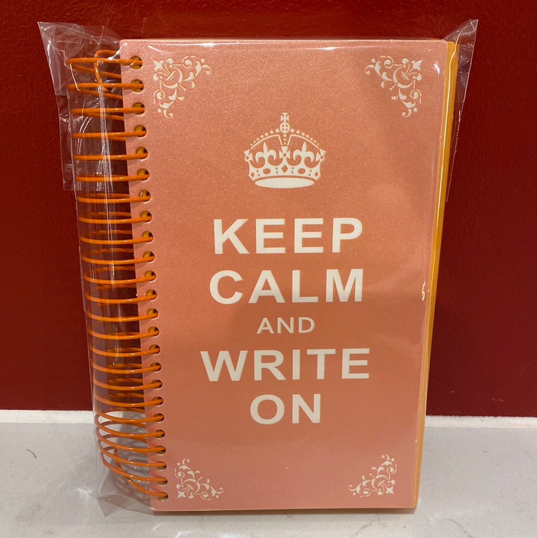 Keep Calm and Write On - Notebook - Orange