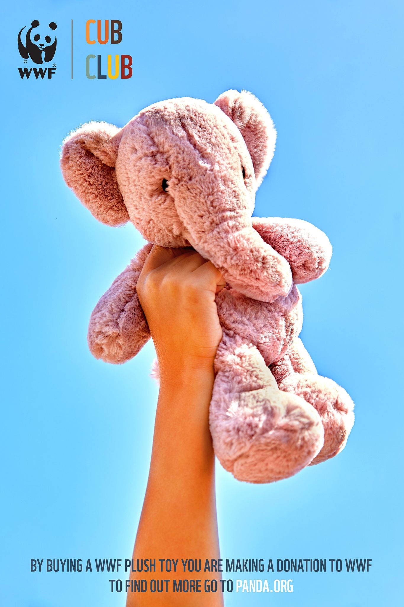 WWF Ebu the Elephant pink - 29 cm