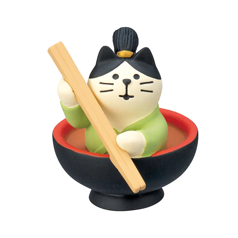 Decole Concombre Figurine - Sushi Restaurant - Miso Soup Cat