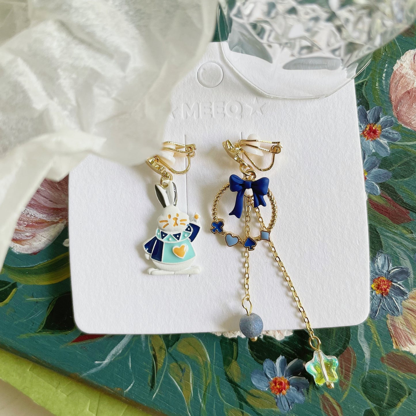 Luninana Clip-on Earrings - Bunny Jack of Heart YBY052
